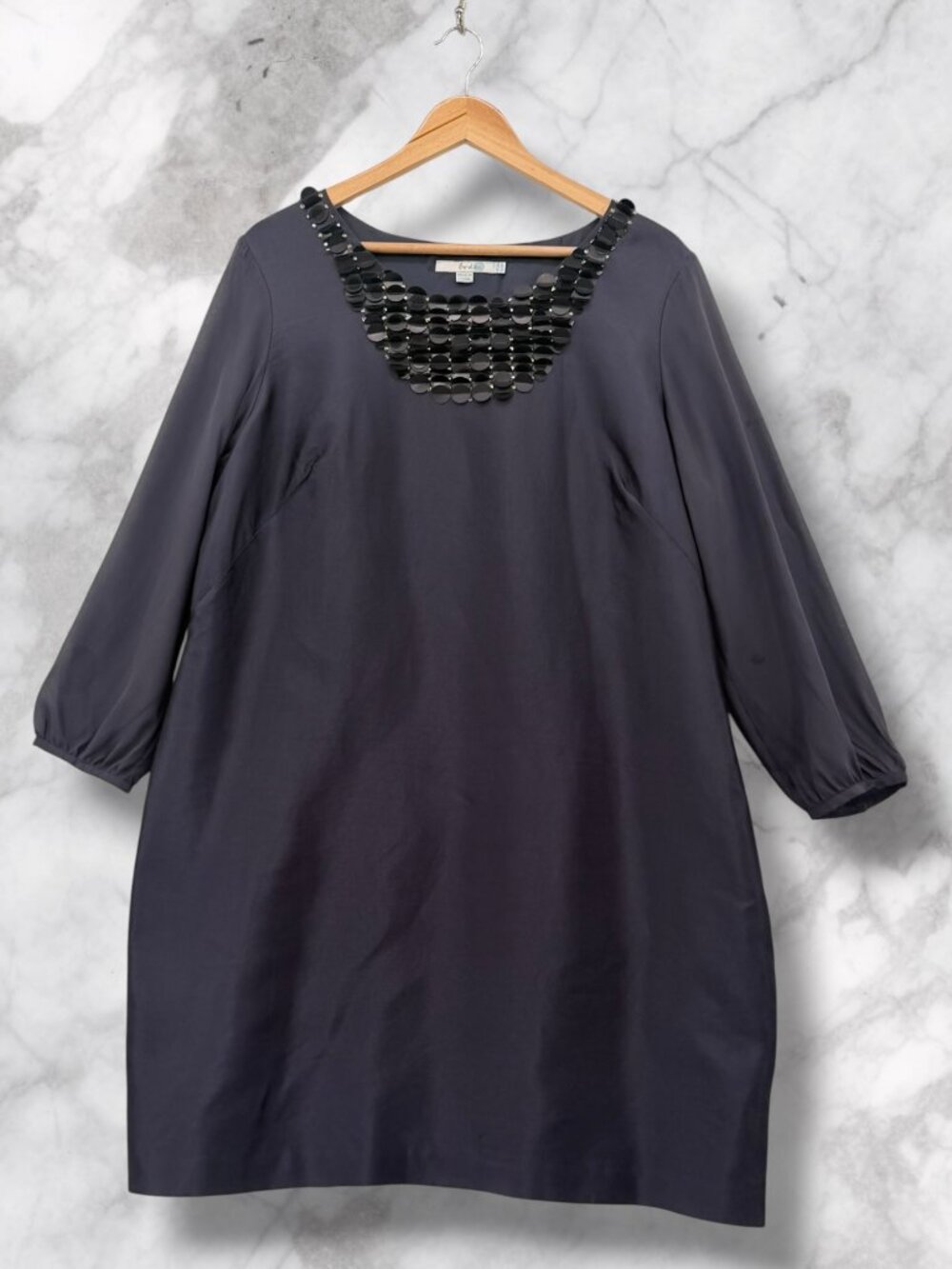 Boden Silk Blend Sequin Embellished Shift Dress 16R - Picture 5 of 5